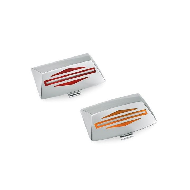 Kit lenti punta parafango Bar & Shield-CHROME FNDR TIP LENS KIT W/BRS