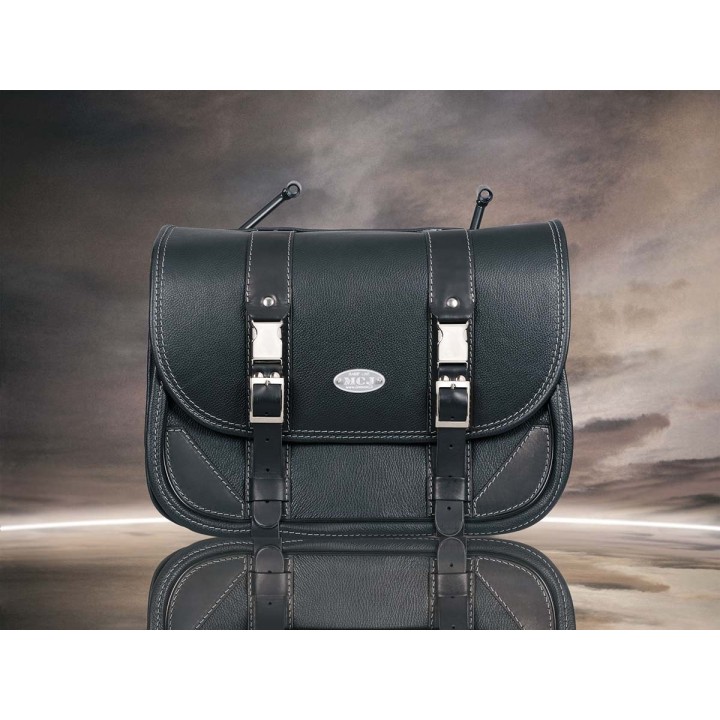 MCJ CLASSICA NERA CON CUCITURE GRIGIE