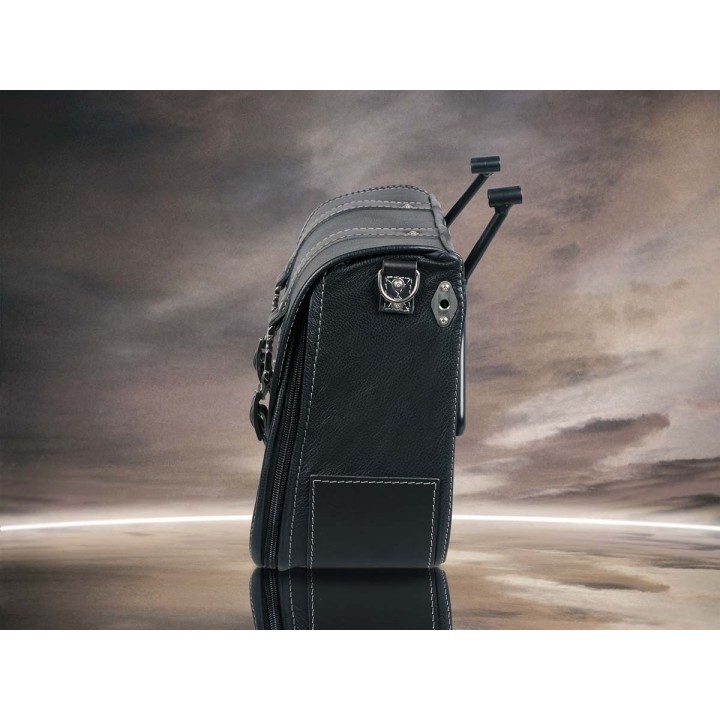 MCJ CLASSICA NERA CON CUCITURE GRIGIE