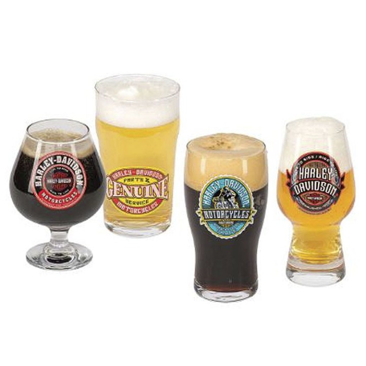 SET BICCHIERI PER BIRRA ARTIGIANALE CON LOGO HARLEY-DAVIDSON