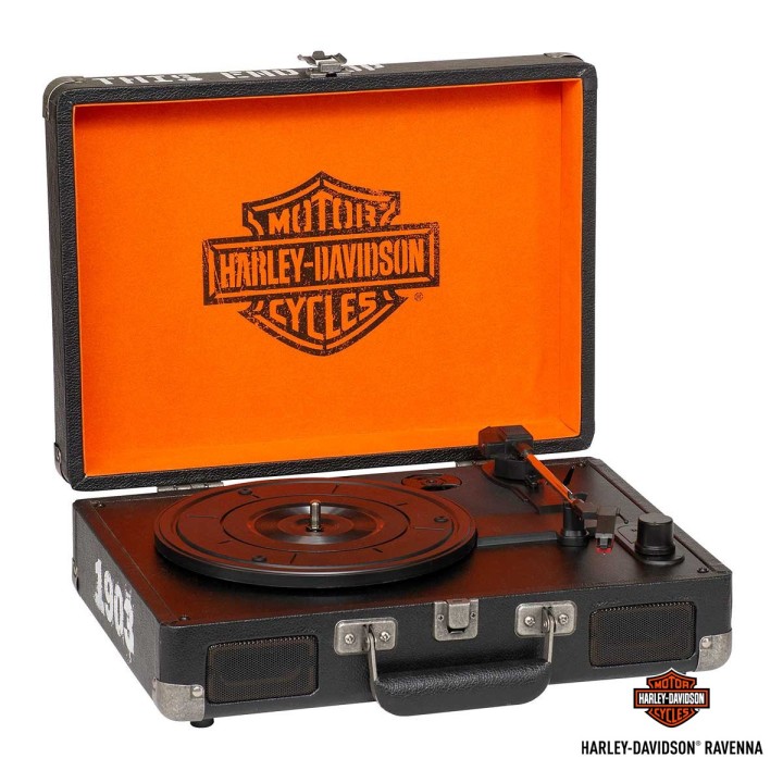 GIRADISCHI PORTATILE HARLEY-DAVIDSON CON LOGO B&S - 220V