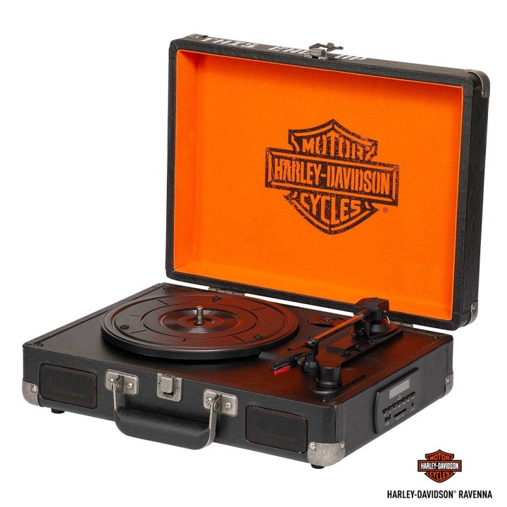 GIRADISCHI PORTATILE HARLEY-DAVIDSON CON LOGO B&S - 220V