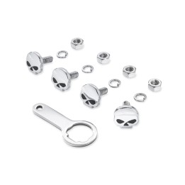 Hardware per il montaggio della targa con teschio