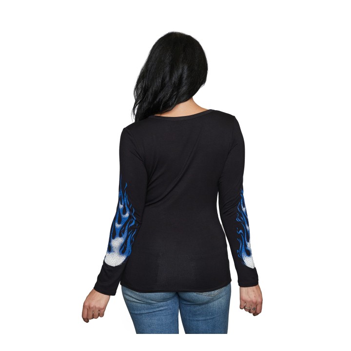 BLUE FLAMES LADY T-SHIRT