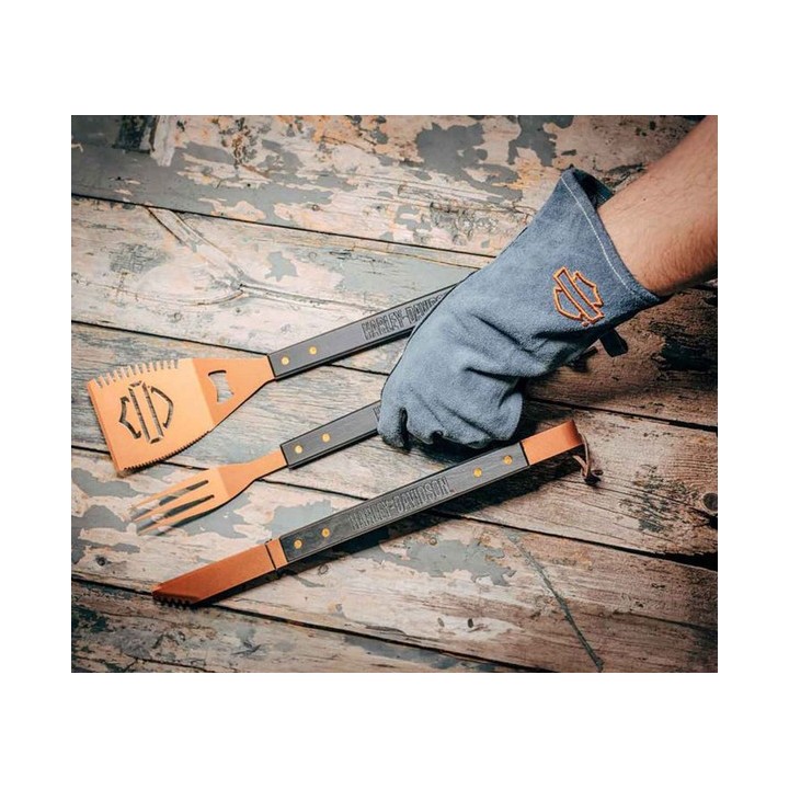 Harley-Davidson® Grill Tool Set con guanti