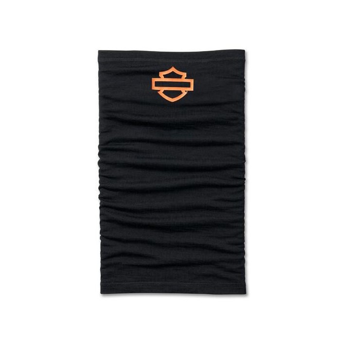 Scaldacollo Bar & Shield in lana merino - Harley Black