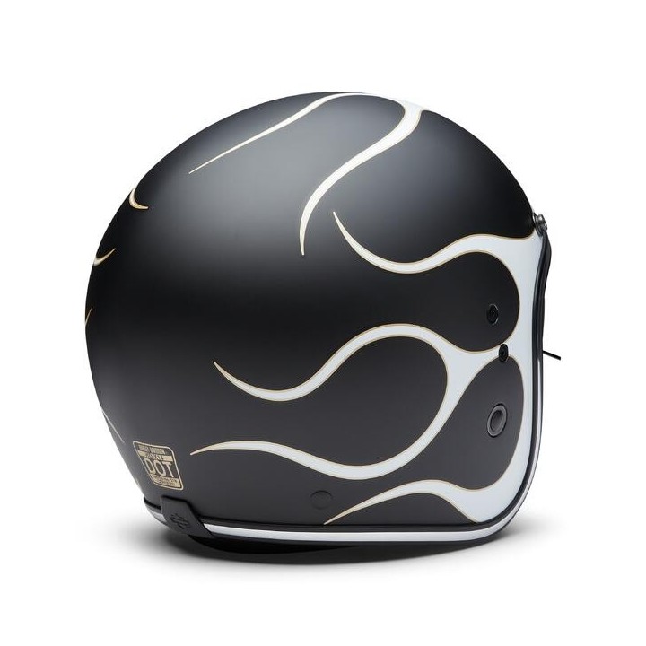Casco Jet Harley-Davidson Flames X14 nero opaco