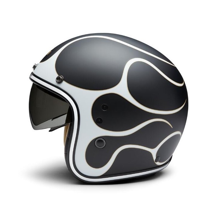 Casco Jet Harley-Davidson Flames X14 nero opaco