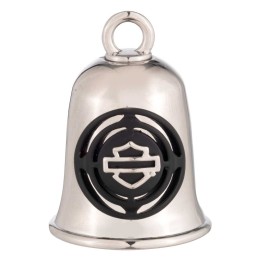 Campanello con logo Harley-Davidson® 3D Bar & Shield, finitura argento/nero
