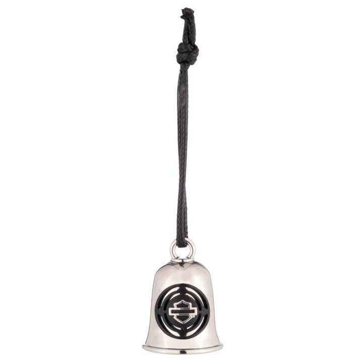 Campanello con logo Harley-Davidson® 3D Bar & Shield, finitura argento/nero
