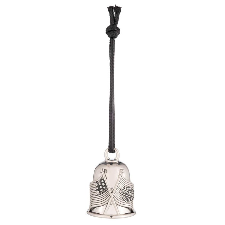 Campanello con logo Harley-Davidson® USA Bar & Shield, finitura argento