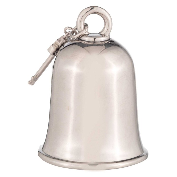 Campanella con lucchetto e chiave Harley-Davidson® HD Ride Bell, finitura argento