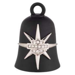 Campanella Harley-Davidson® Bling Bar & Shield con logo a stella, finitura nera