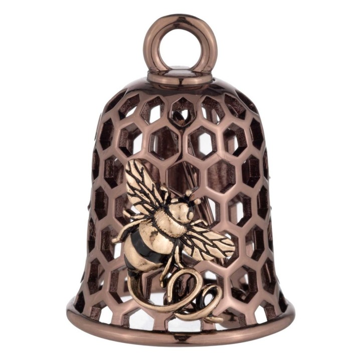 Campanella Harley-Davidson® Bumblebee Honey Comb HD Script, finitura marrone