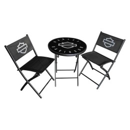 Set tavolo e sedia da bistrot pieghevoli Harley-Davidson® Open Bar & Shield