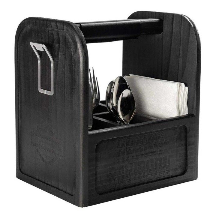 Contenitore da picnic in legno con divisori Harley-Davidson® Open Bar & Shield