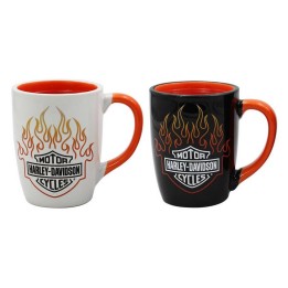 Set di tazze in ceramica Harley-Davidson® Bar & Shield Flames