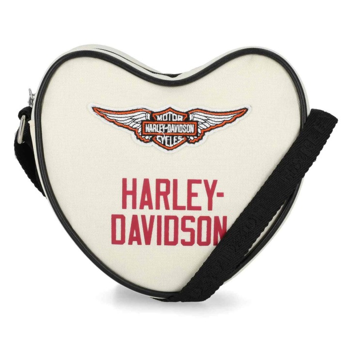 Borsa a tracolla con logo vintage Harley-Davidson® a forma di cuore