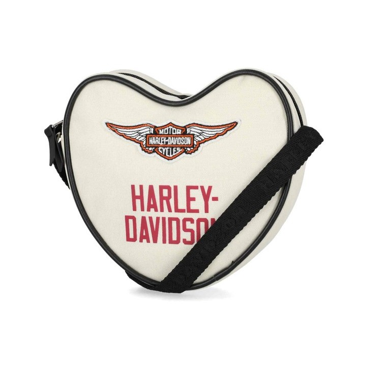 Borsa a tracolla con logo vintage Harley-Davidson® a forma di cuore