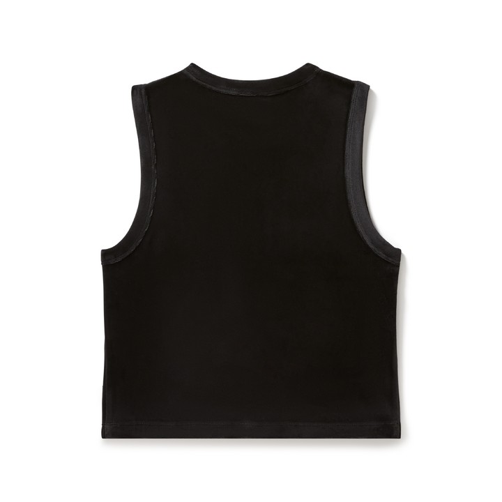 Canotta girocollo in velluto - Harley Black