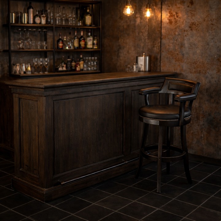 H-D BAR&SHIELD FLAMES BAR STOOLS