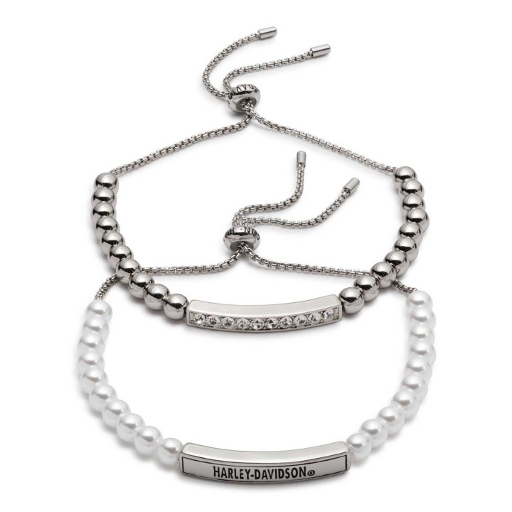 Set di due bracciali con perle e perline metalliche Harley-Davidson®