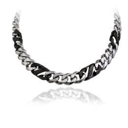 COLLANA CON DOPPIA CATENA NERA