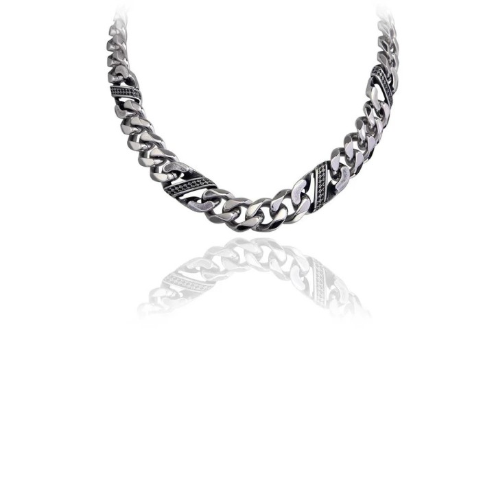 Collana con doppia catena a maglie