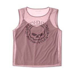 Top in rete Willie G Skull Bling da donna - Nostalgia Rose