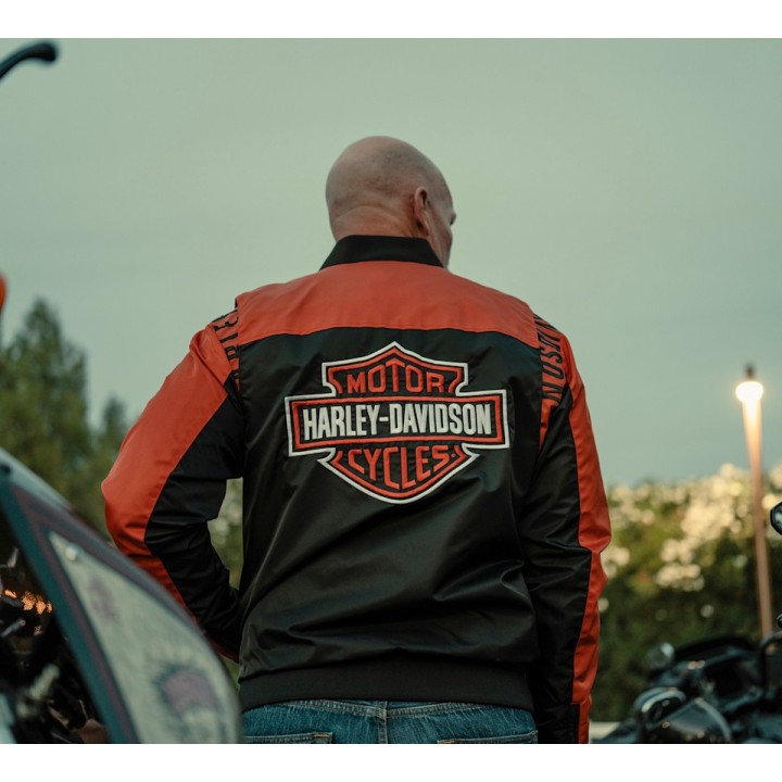 Giubbotto bomber in nylon H-D Mainstreet da uomo