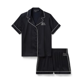COMPLETO DA DONNA IN RASO CON BOTTONCINI