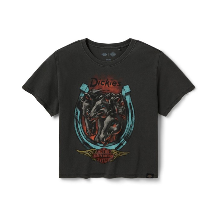 T-shirt DICKIES® for HARLEY-DAVIDSON® Triple Horse Black