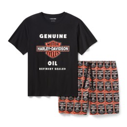 Harley-Davidson uomo RELAX Set Oil Can Bar & Shield Nero