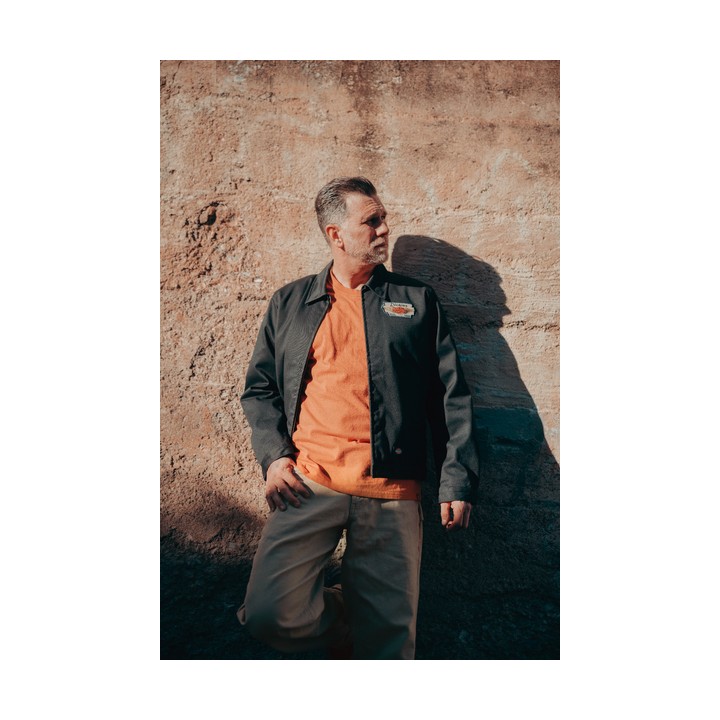 Maglietta tinta a pigmento Dickies x H-D Horsepower Heavyweight - Vintage Orange