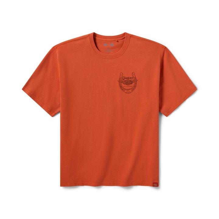 Maglietta tinta a pigmento Dickies x H-D Horsepower Heavyweight - Vintage Orange
