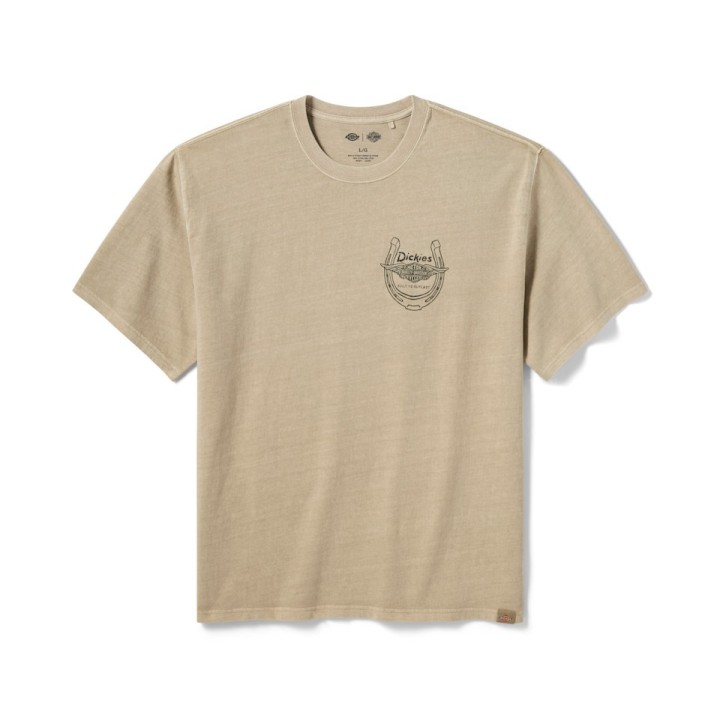 Maglietta tinta a pigmento Dickies x H-D Horsepower Heavyweight - Khaki