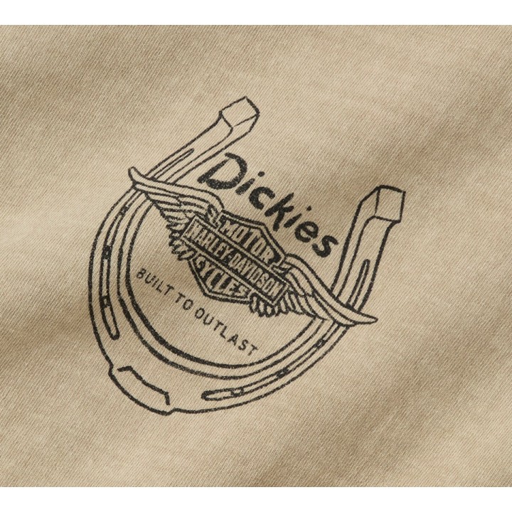 Maglietta tinta a pigmento Dickies x H-D Horsepower Heavyweight - Khaki