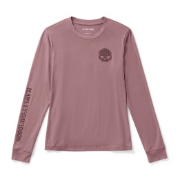 Maglia a maniche lunghe Willie G Skull Bling da donna - Nostalgia Rose