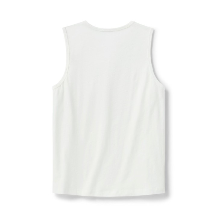 Canotta Henley senza maniche da donna H-D Essential con bottoni a pressione - Cloud Dancer