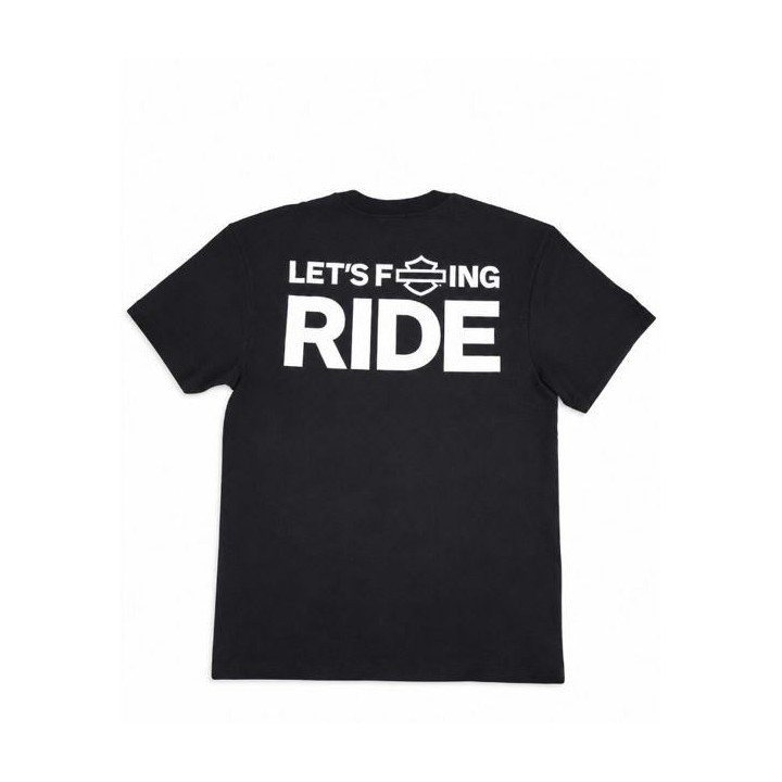 T-SHIRT DA UOMO LET'S F***ING RIDE nera Riferimento 96737-26VM
