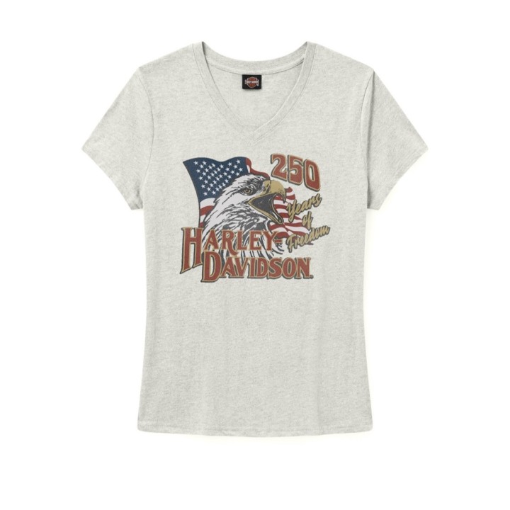 T-SHIRT CON SCOLLO A V 250TH ANNIVERSARY