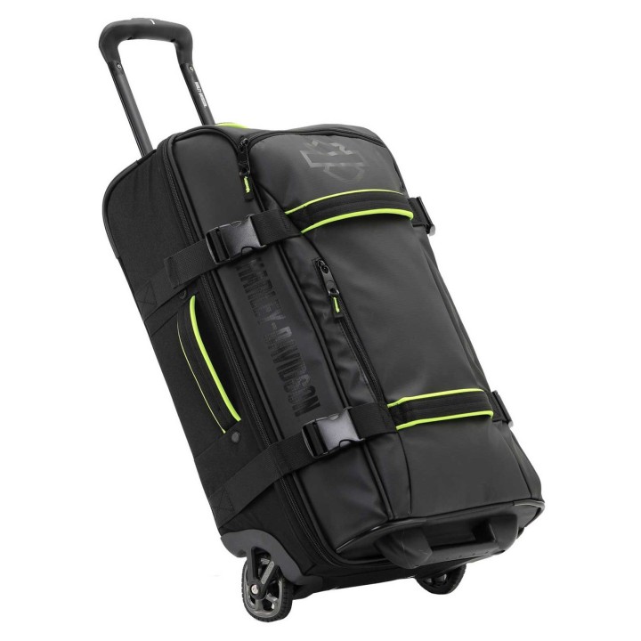 Borsa da viaggio Harley-Davidson® Nomad Wheeling con ruote Shark - Nero/Lime