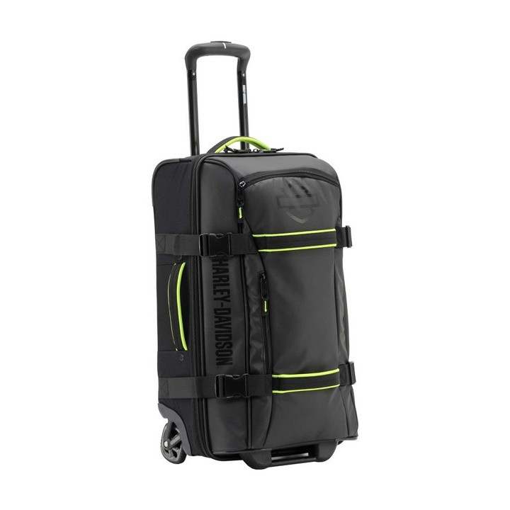 Borsa da viaggio Harley-Davidson® Nomad Wheeling con ruote Shark - Nero/Lime