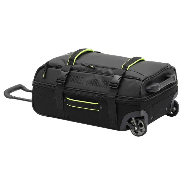 Borsa da viaggio Harley-Davidson® Nomad Wheeling con ruote Shark - Nero/Lime