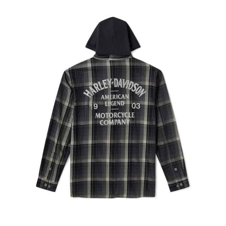 CAMICIA A QUADRI CON CAPPUCCIO H-D AMERICAN CLASSIC