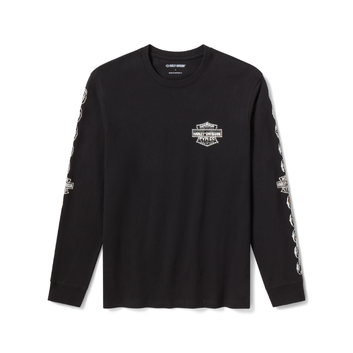 T-shirt a maniche lunghe da uomo con stampa grafica Chopper Chain Heavyweight