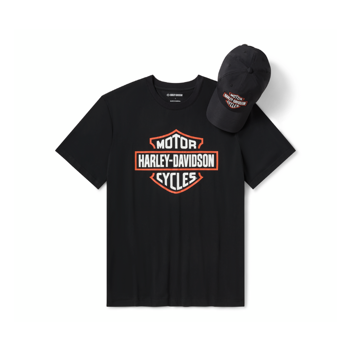 Set regalo da uomo con cappellino e t-shirt Bar & Shield